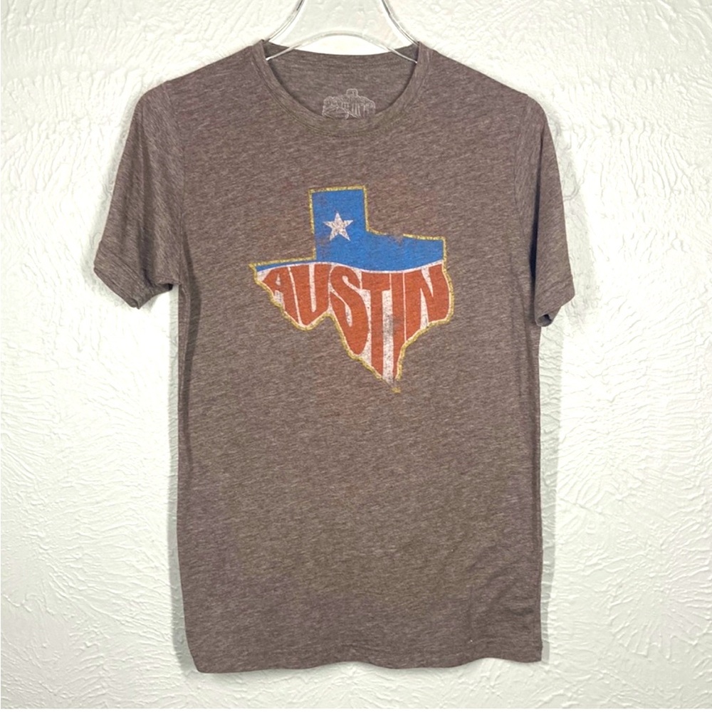 Been There Heathered Brown Austin, Texas Short Sleeve T-Shirt Men's Size…